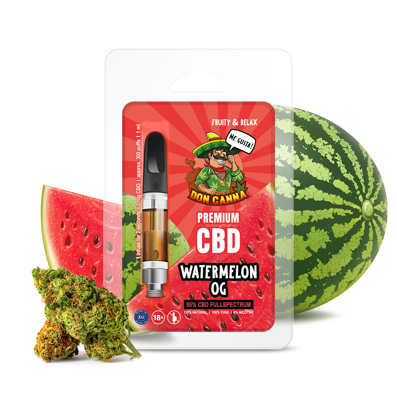 Premium CBD Liquid Watermelon · 1 ml Produktbild 1