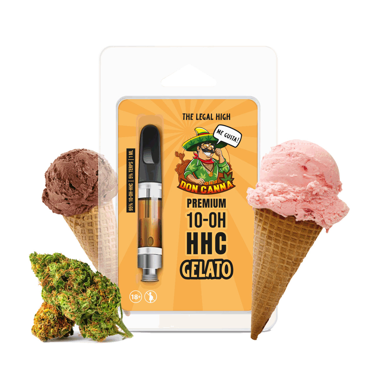 Jetzt zu Premium 10-OH-HHC Gelato · 1 ml Premium 10-OH-HHC Gelato · 1 ml Produktbild 1
