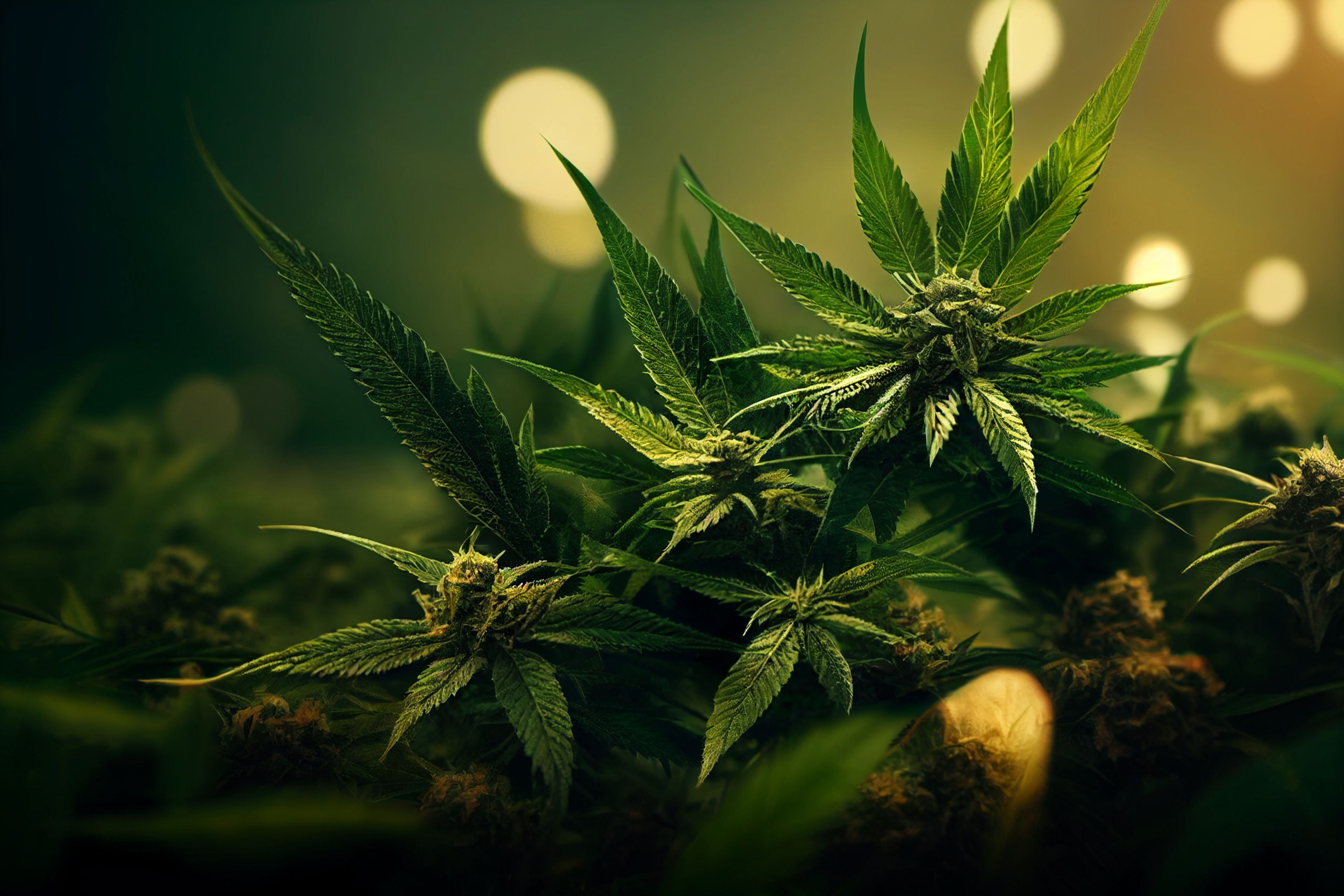 Tetrahydrocannabiphorol (THCP): Die starke Schwester von THC Nahaufnahme einer Hanfpflanze im natürlichen Licht – Symbolbild für Cannabinoide wie THCP