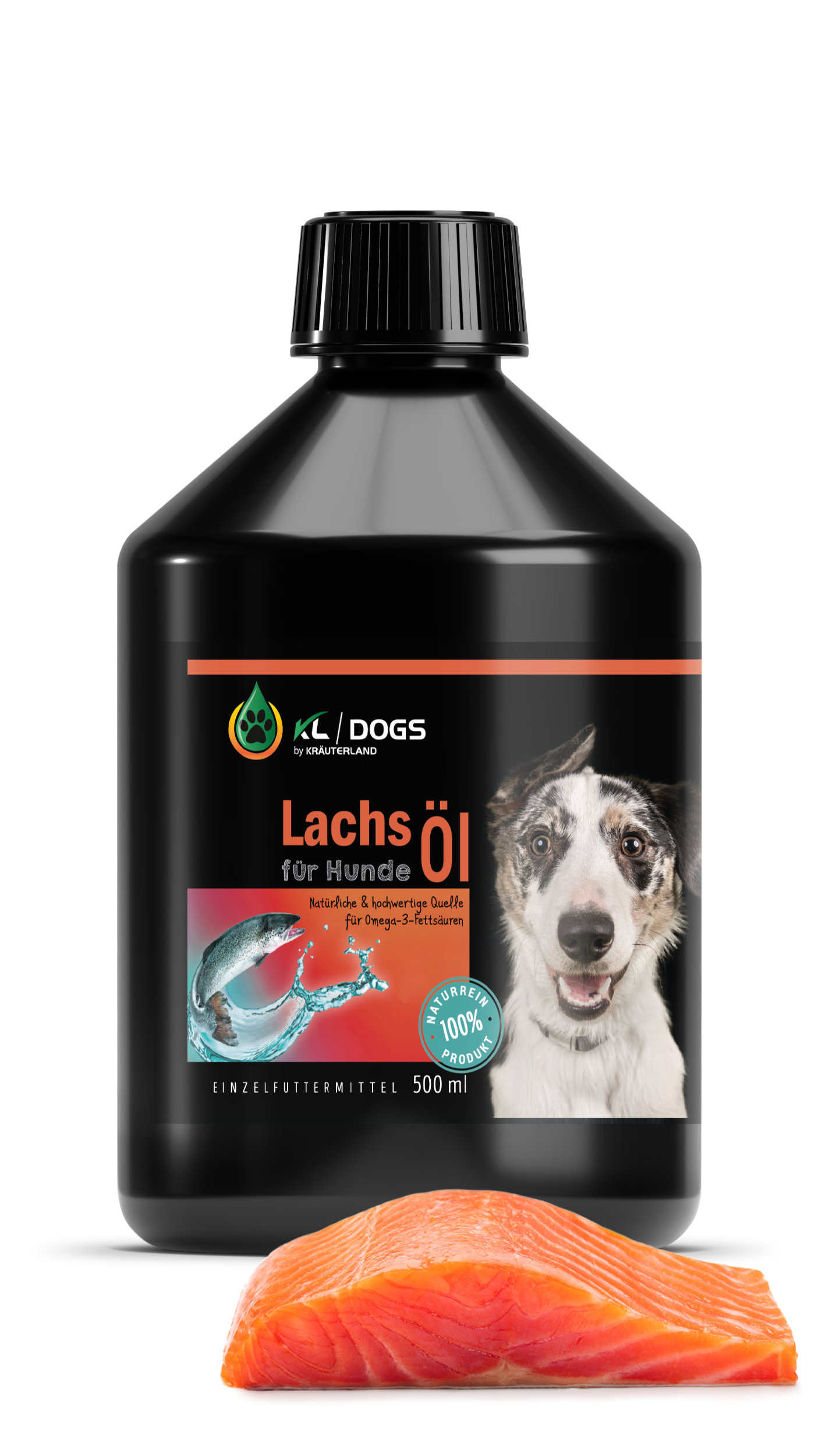 Lachsöl für Hunde kaltgepresst 500 ml Flasche