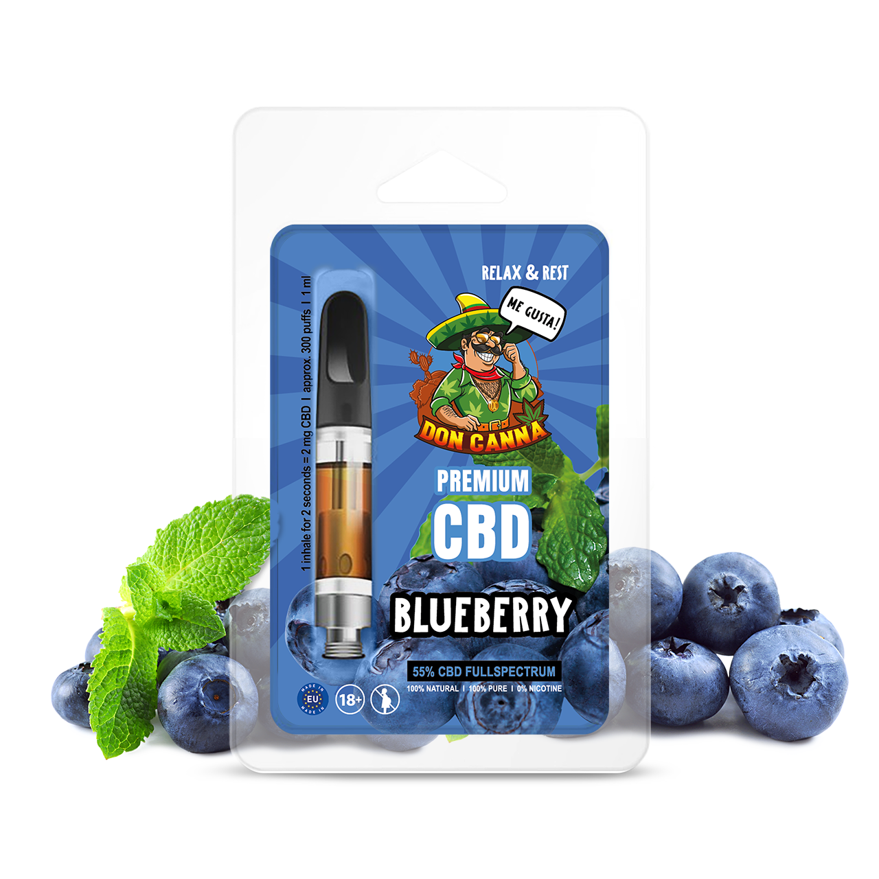 Premium CBD Liquid Blueberry · 1 ml Produktbild 1