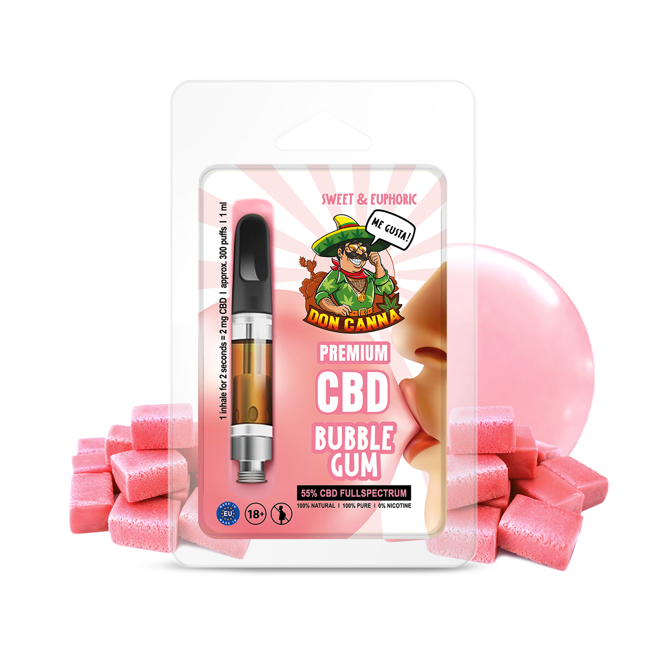 Premium CBD Liquid Bubble Gum · 1 ml Produktbild 1