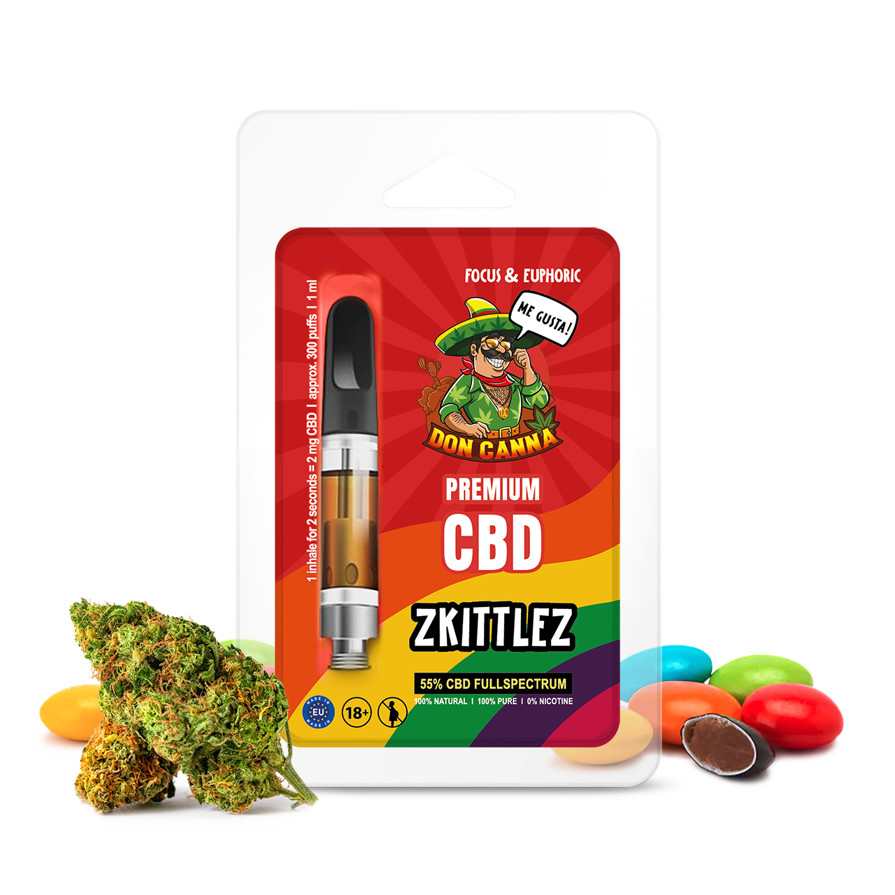 Jetzt zu Premium CBD Liquid Zkittlez · 1 ml Premium CBD Liquid Zkittlez · 1 ml Produktbild 1