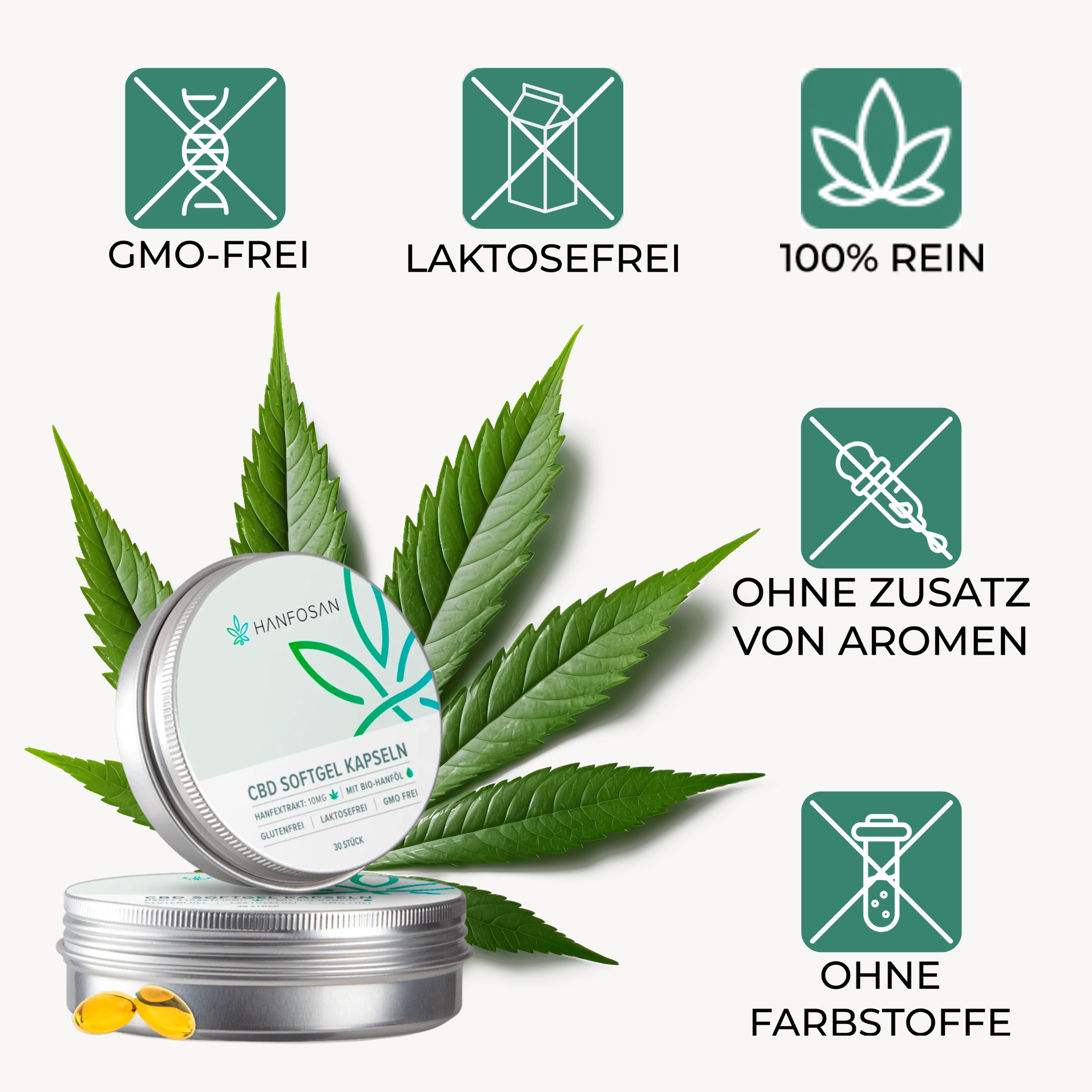 Jetzt zu Softgel CBD Kapseln · 10 mg (3er Sparpack) Softgel CBD Kapseln · 10 mg (3er Sparpack) Produktbild 1