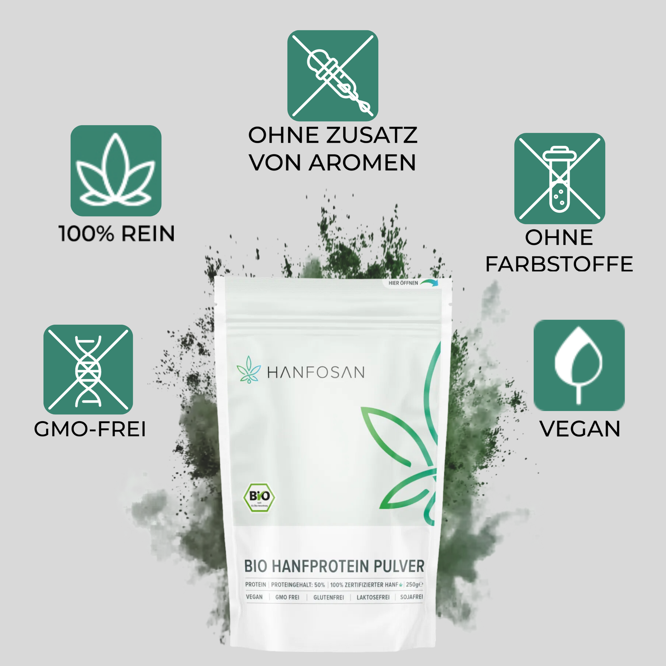 Bio Hanfprotein 500 g Produktbild 2