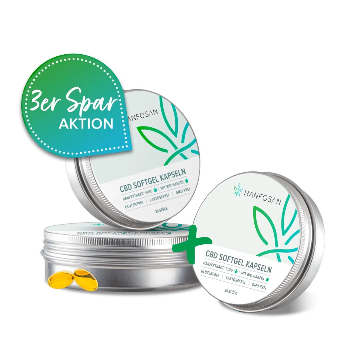 Softgel CBD Kapseln · 10 mg (3er Sparpack) Produktbild 4