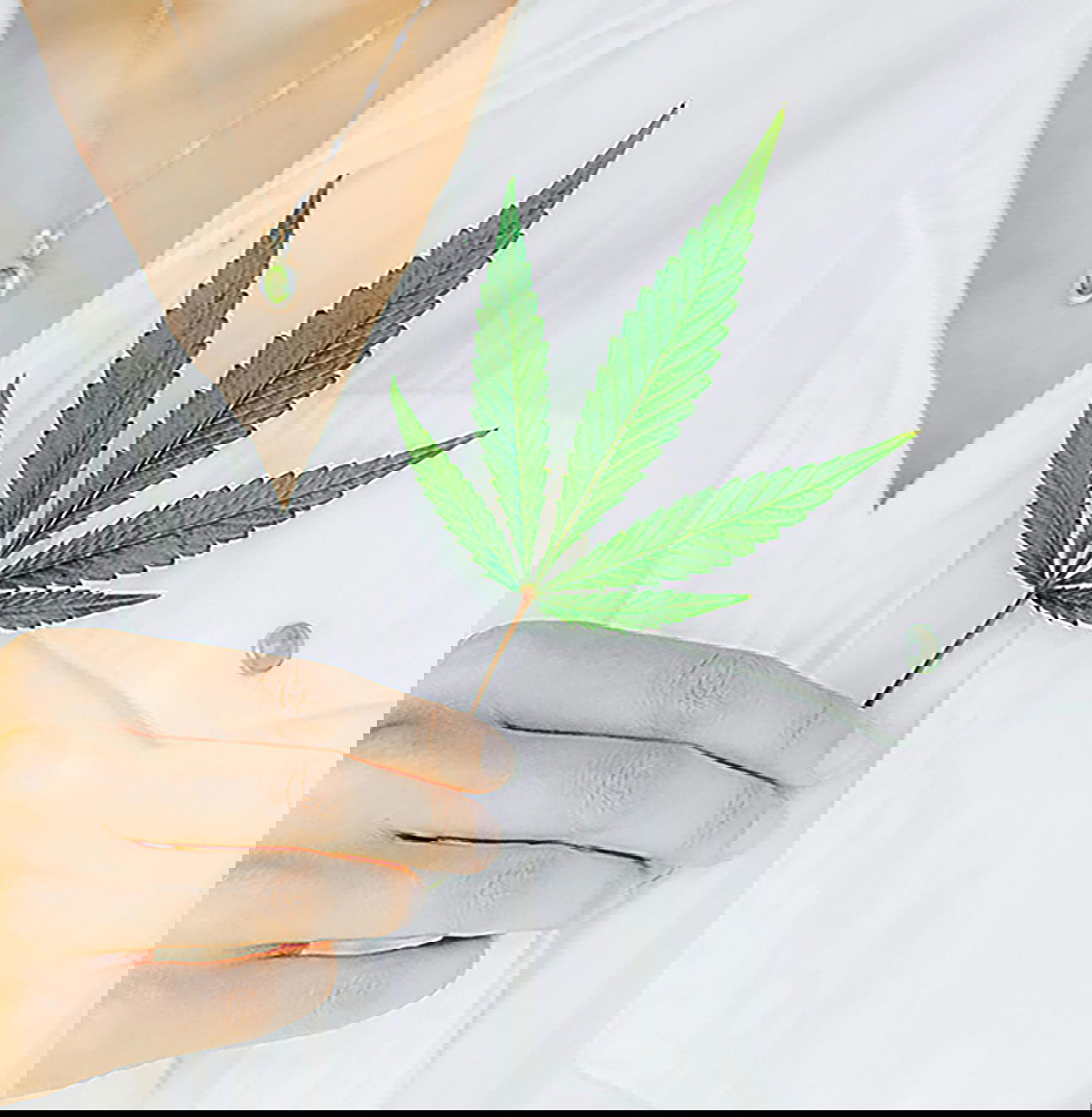 Hanf als Grundlage für hochwertiges CBD – natürlich und vertrauensvoll Person hält ein Hanfblatt – Symbol für natürliche CBD-Wirkstoffe