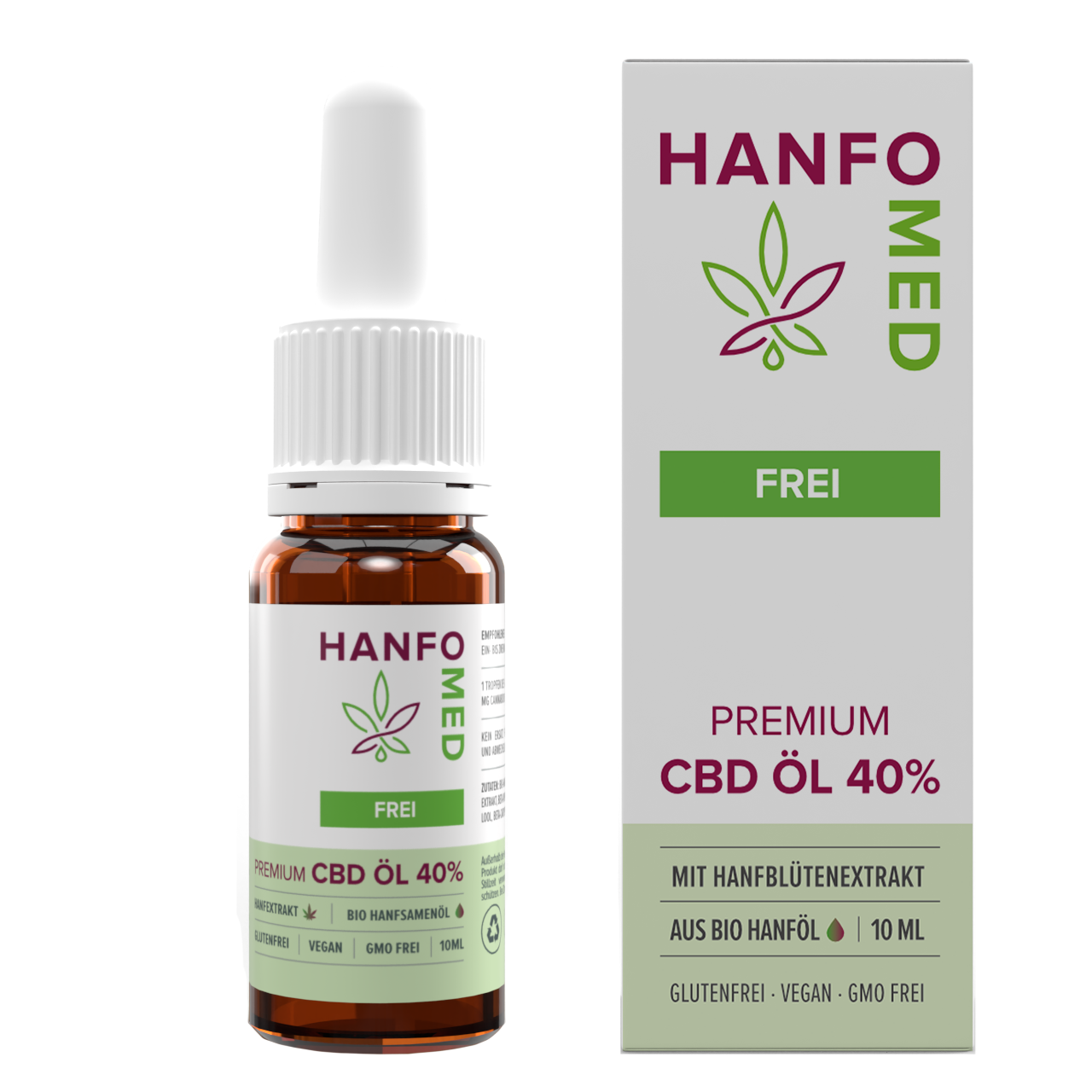 CBD Öl Schmerz "Frei" 40% · 10 ml Produktbild 1