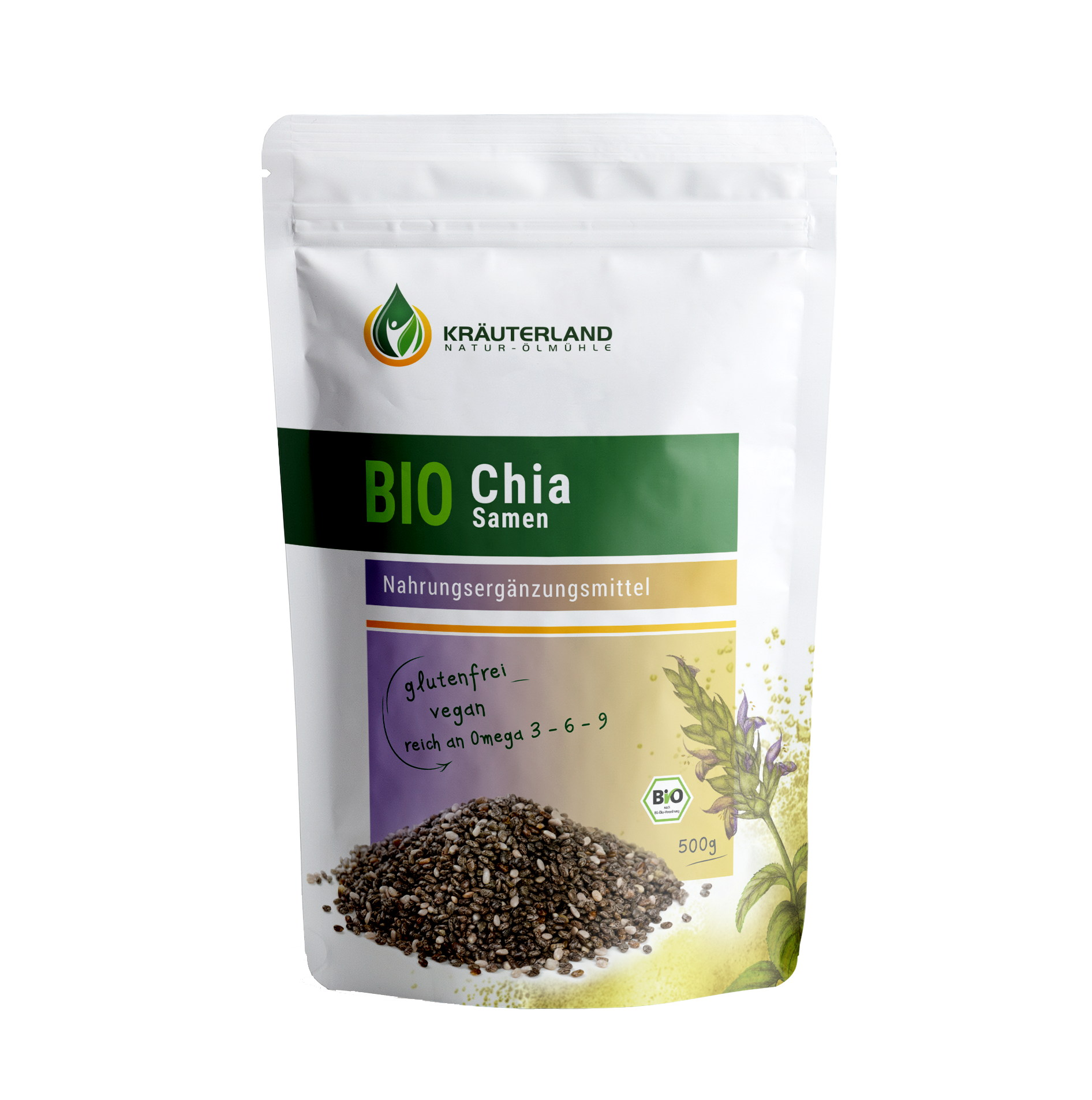 Bio Chia Samen 500 g Packung