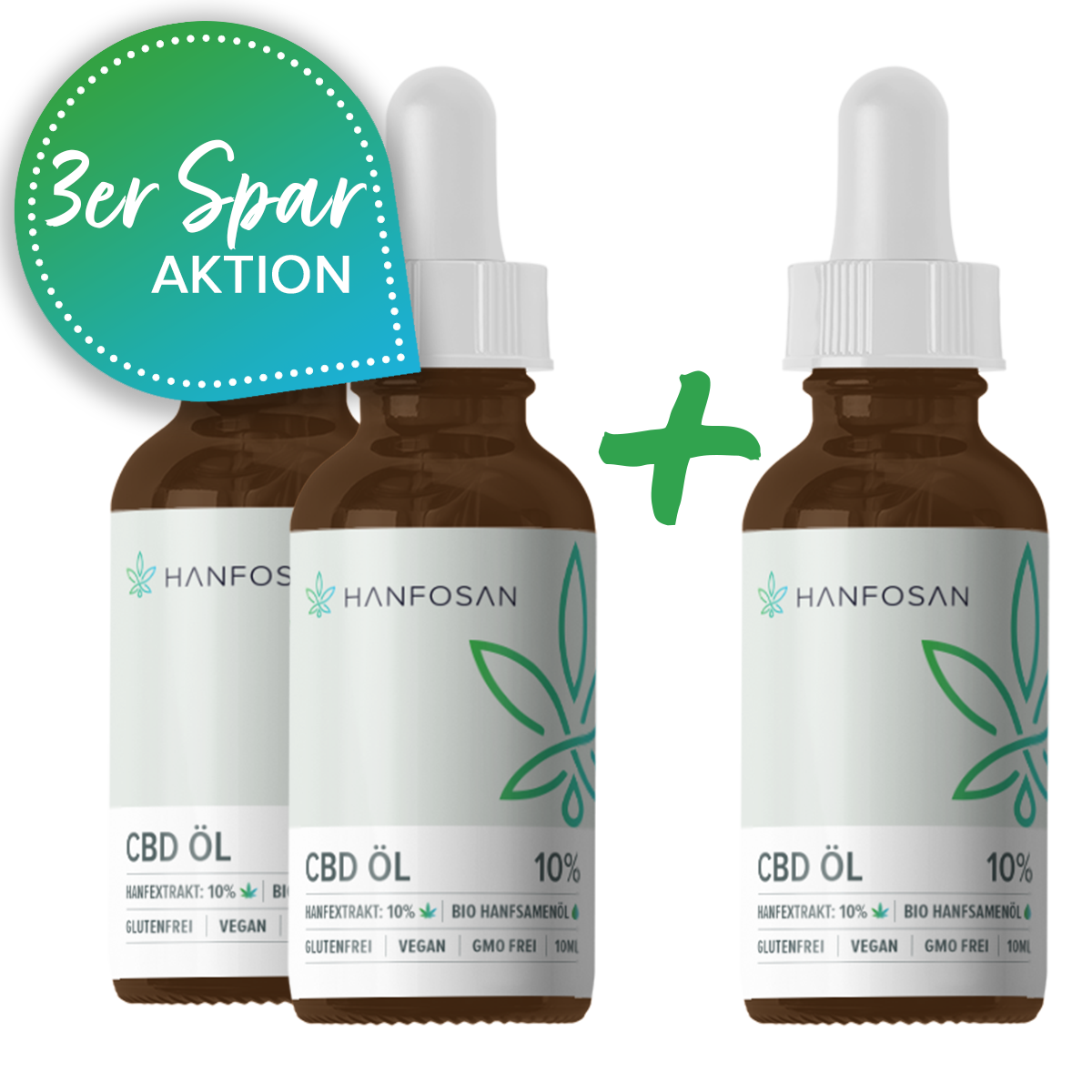 CBD Premium Öl 10 % · 10 ml (3er Sparpack) Produktbild 6