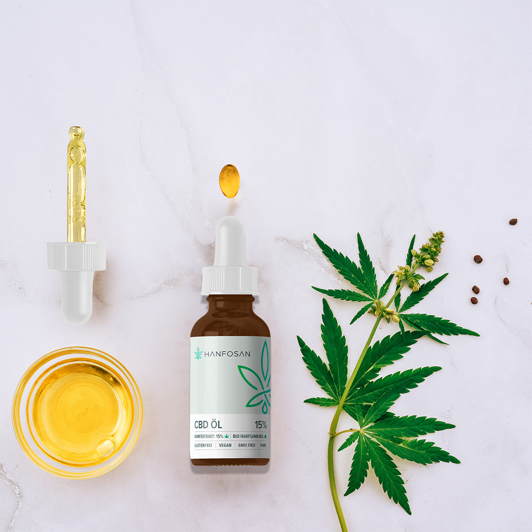 Jetzt zu CBD Premium Öl 15 % · 10 ml (3er Sparpack) CBD Premium Öl 15 % · 10 ml (3er Sparpack) Produktbild 4