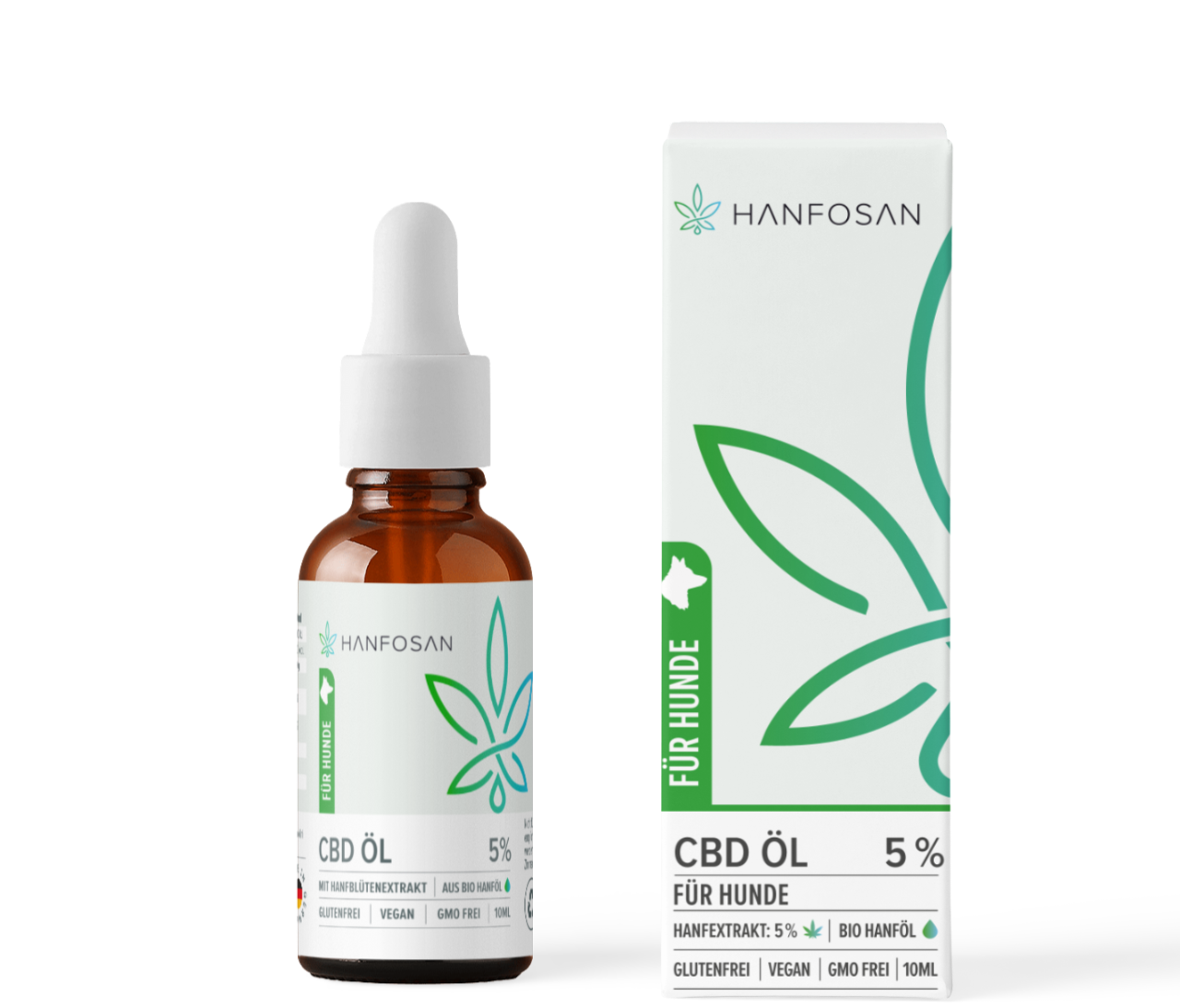 CBD Premium Öl für Hunde 5 % · 10 ml Produktbild 1