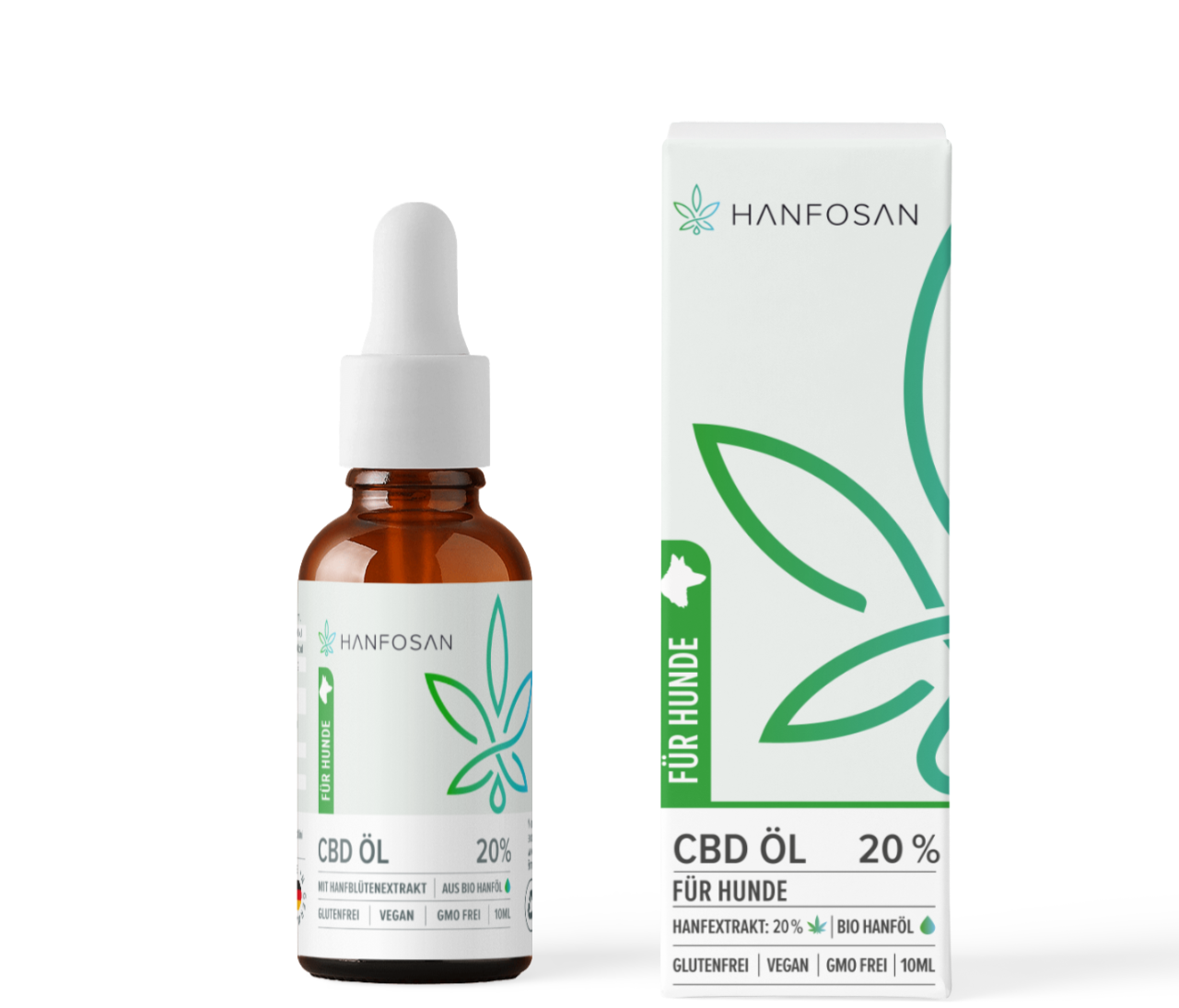 CBD Premium Öl für Hunde 20 % · 10 ml Produktbild 1