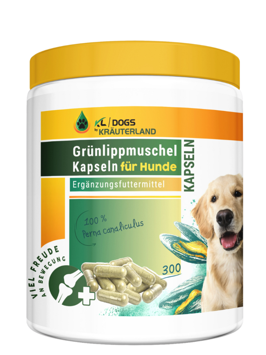 Grünlippmuschel Kapseln für Hunde 300 Stück Dose
