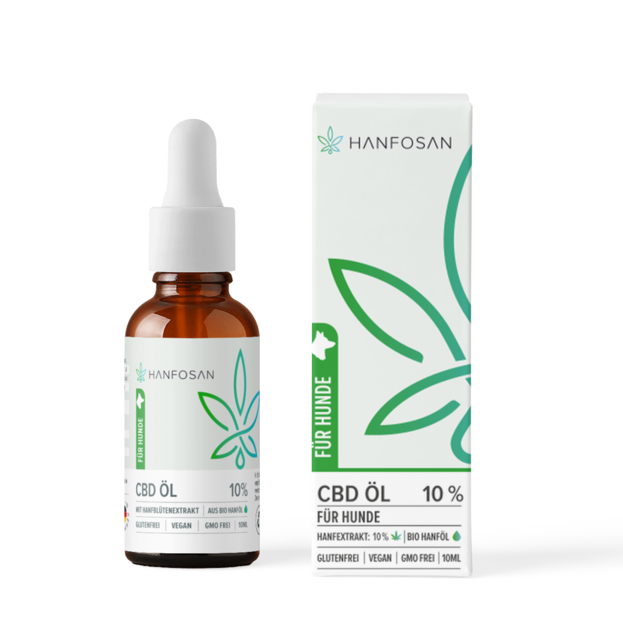 CBD Premium Öl für Hunde 10 % · 10 ml Produktbild 1