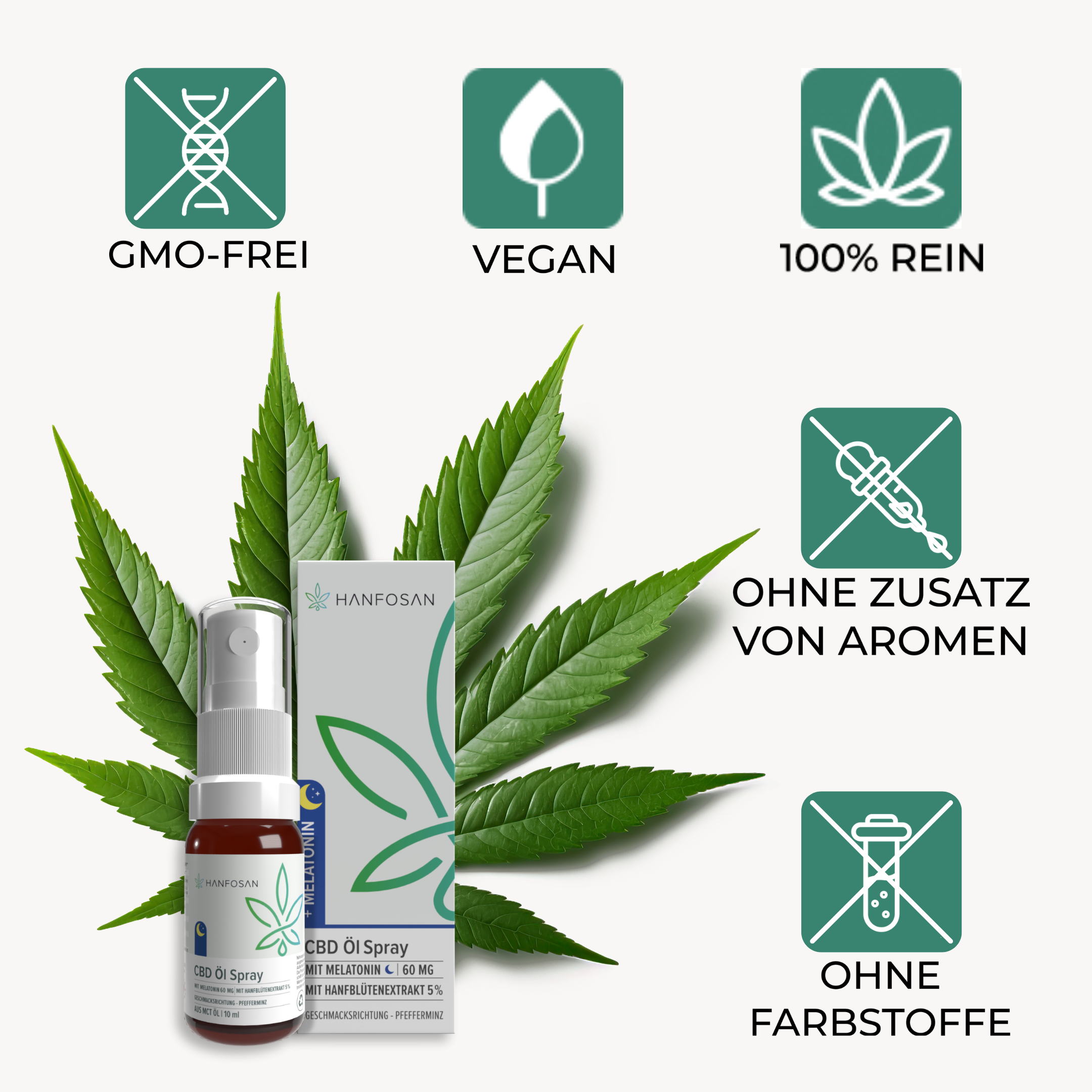 CBD Premium Öl Spray 5 % mit Melatonin · 10 ml Produktbild 2