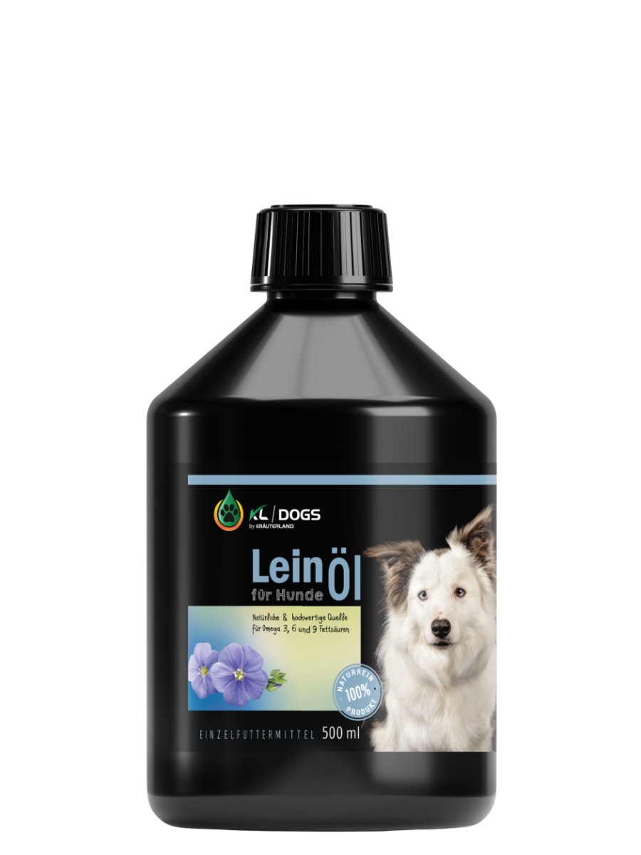 Leinöl für Hunde kaltgepresst 500 ml Flasche