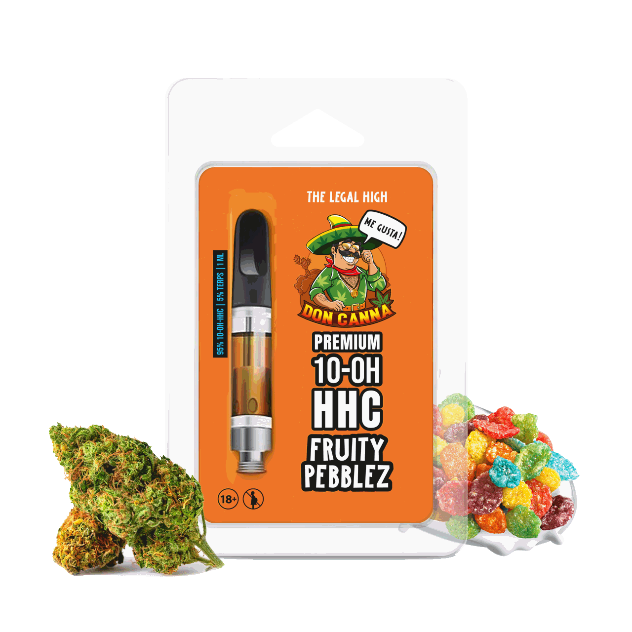 Don Canna 10 OH HHC Vape Fruity Pebblez · HANFOSAN