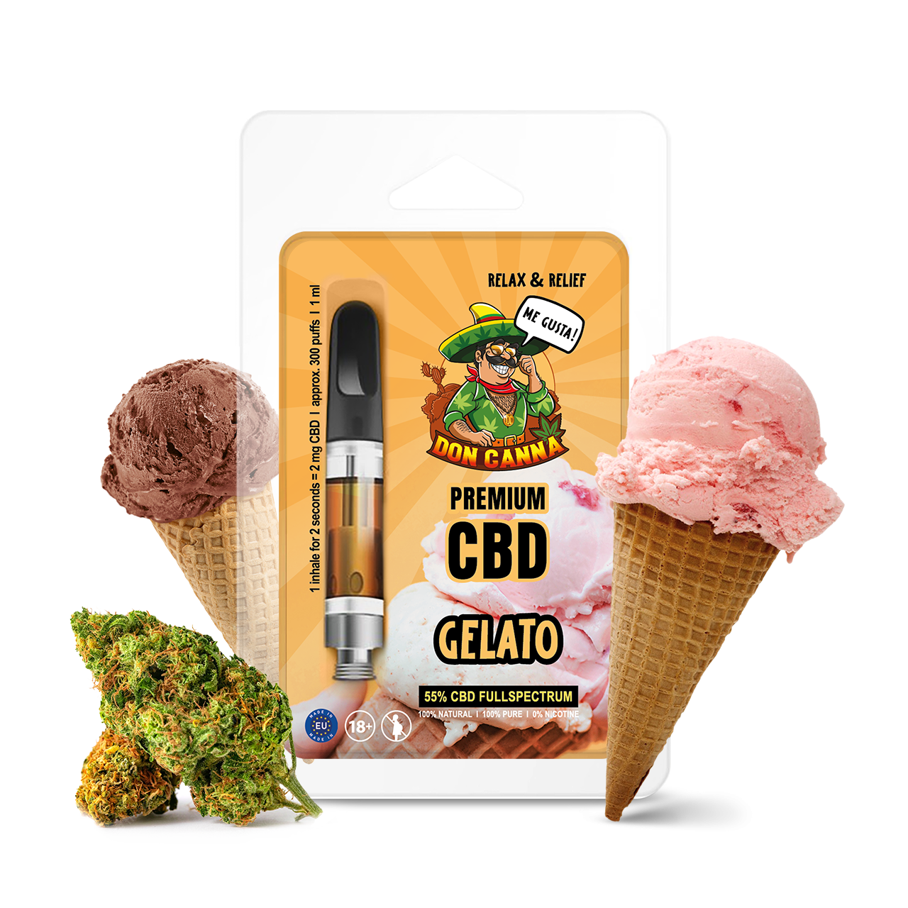 Don Canna CBD Liquid Gelato 1ml · HANFOSAN