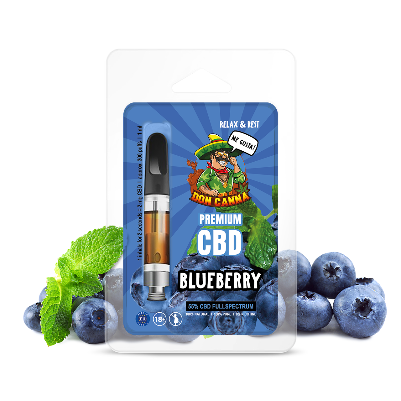 Don Canna CBD Liquid Blueberry 1ml · HANFOSAN