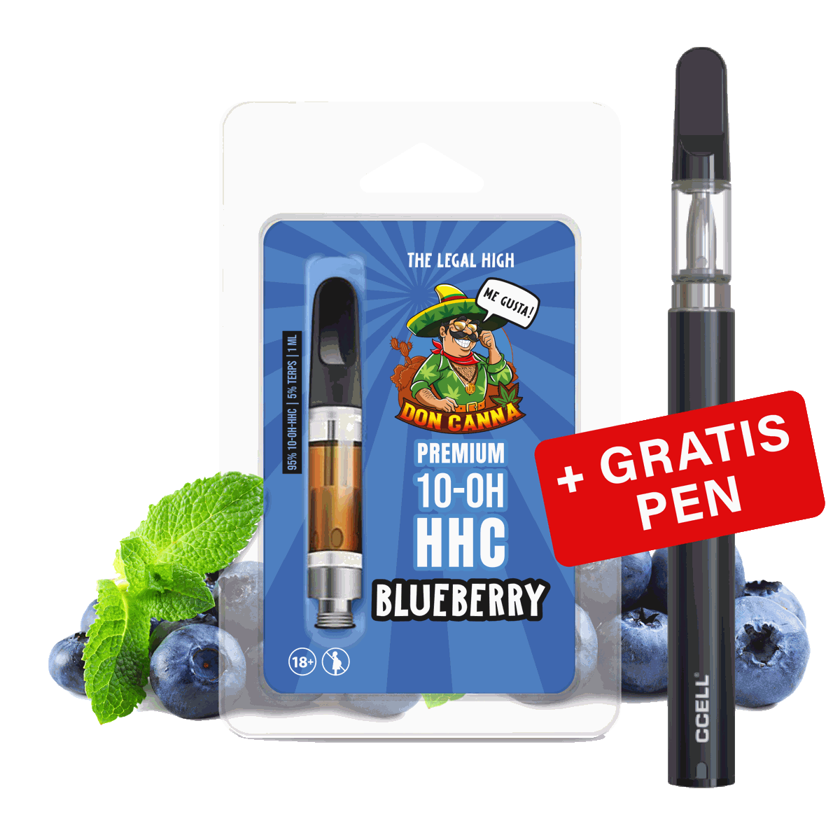 2x Don Canna HHC Cartridge Blueberry · HANFOSAN