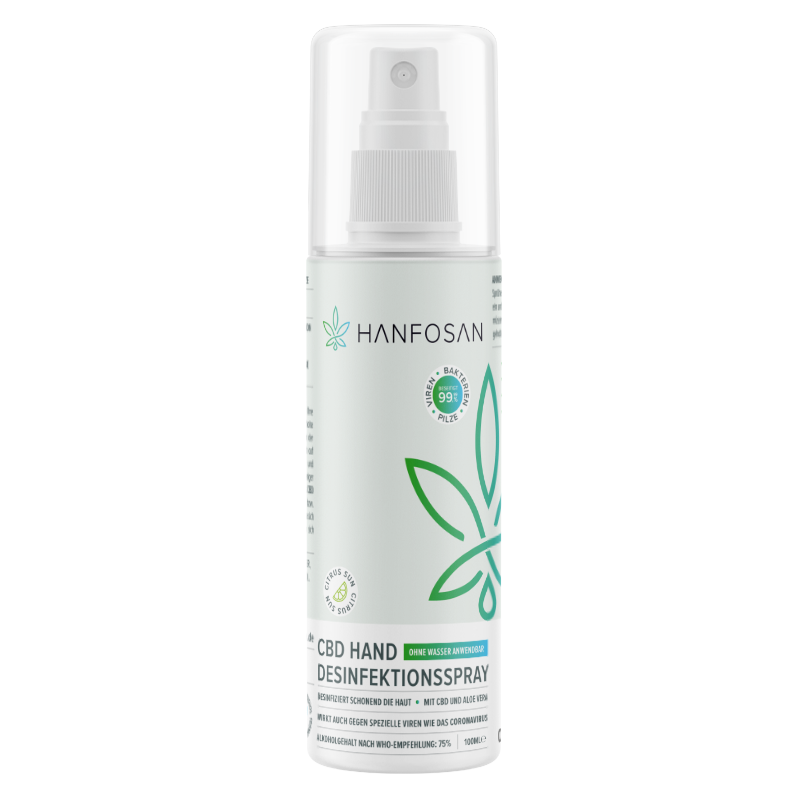 CBD Desinfektionsspray mit Aloe Vera · Hanfosan