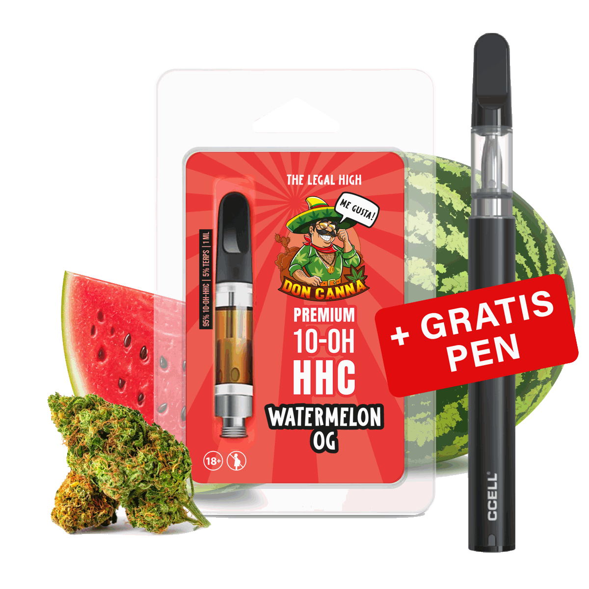 2x Don Canna HHC Watermelon OG 1ml · HANFOSAN