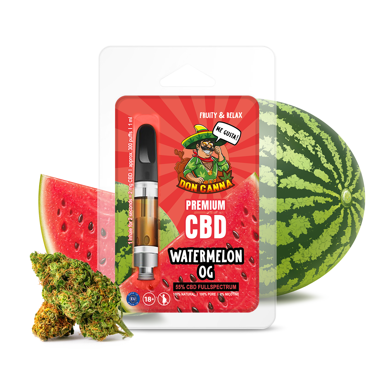 Premium CBD Liquid Watermelon · 1 ml Image 1