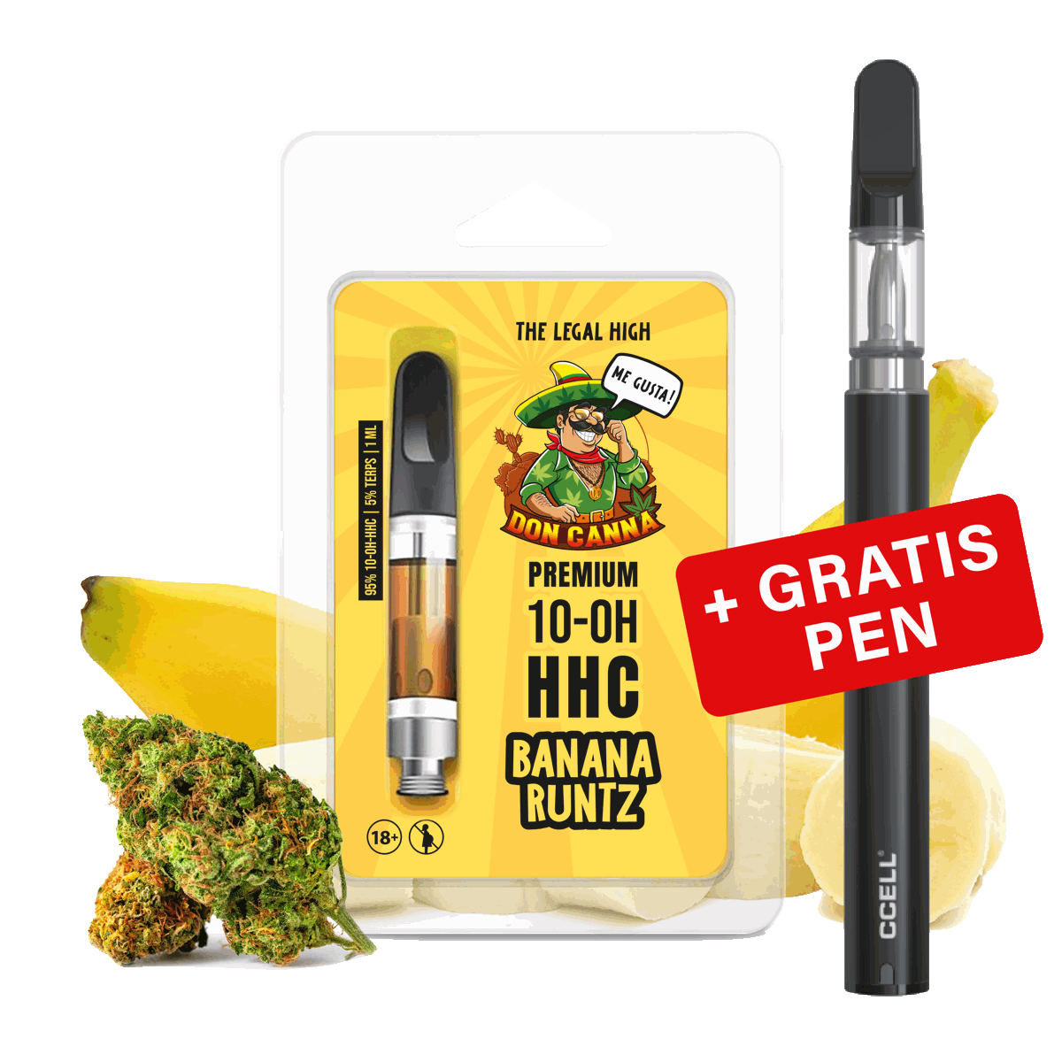 2x Don Canna 10-OH-HHC Banana Runtz 1ml · HANFOSAN